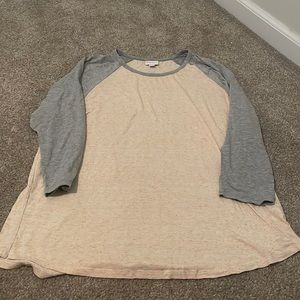 Cream and Gray LuLuRoe shirt